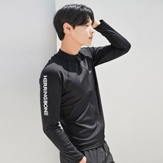 HERRINGBONE apparel 拉鍊 男士 標準版型 防曬泳衣 長袖 上衣 全拉鍊 度假 宅度假 海灘裝 RF338M