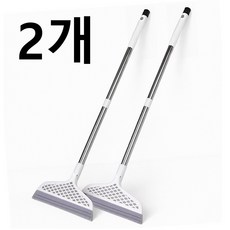 오라리브 완전밀착 이지클린 날 스크래퍼 먼지 물기제거 실리콘 빗자루 2개, white