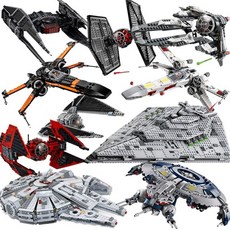 스타워즈 전함 대형 우주선 조립 블록 모델 브릭 밀레니엄 팔콘 레고호환 블럭, TIE 인터셉터