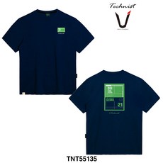 테크니스트 티셔츠 배드민턴 반팔 상의 코튼라이크 오버핏 네이비 TNT55135 남성 여성