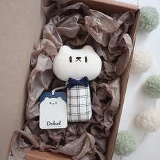 도비엘-루크딸랑이 독일 오가닉 유기농 아기곰 딸랑이 임신축하선물 신생아선물, 1개, 아이보리