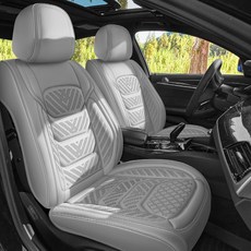 이엠비 차량용 통풍시트커버 교체 보호매트 풀세트, 웜그레이 (운전석+조수석), 1세트