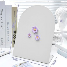 일상채움 데스크 자석 메탈 메모 보드판, 화이트