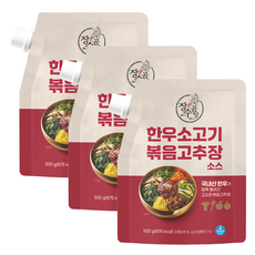 장수진곰탕 한우 소고기 볶음고추장 500g 밥도둑 반찬 비빔밥 덮밥 고기고추장 한우고추장 HACCP, 3개