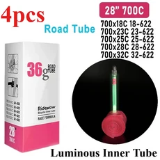 Ridenow TPU 내부 튜브 700C 도로 자전거 내부 튜브 45/65/85mm Vlave 700x18-32C 36g/24g 슈퍼 라이트 내, 02 36g Black 4pcs, 01 프레스타 밸브