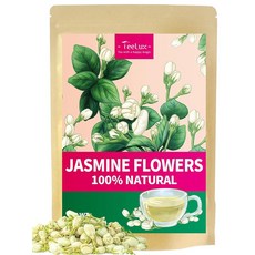 TeeLux 발레리안 루트 티 루즈 리프 컷 & 체질 매끄럽고 순한 맛 카페인 프리 천연 성분 473.2ml(16온스), 3.5 Ounce (Pack of 1), 재스민, 1