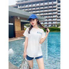 KAKA섹시 3종 세트 트레이닝 수영복, M (90-100근 권장), 하얀색