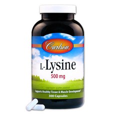 Carlson 左旋離胺酸 500mg, 300顆, 1罐