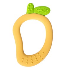 DFMEI 新款硅膠嬰兒牙膠兒童固齒磨牙口欲期嬰兒咬咬樂可啃咬防吃手神器, 1個, 如圖, 芒果