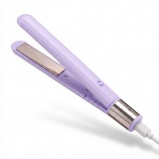 퀸코리 미니 고데기 빠른 온도조절 여행용/기숙사 헤어 매직기 USB, 보라색