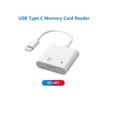 iPhone XD 카드 리더기 Lightning/Type-c M2 카드 리더기 카메라 메모리 USB C용 XD 사진 어댑터 [01] iphone Lightning × 1개 1개, [02] USB C × 1개