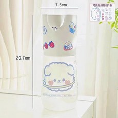 自動泡沫洗手機 可愛卡通貼紙設計 600ml大容量, 1個, 自動感應乳液器