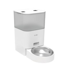 Peile沛樂-方塊餵食器(WiFi版)白黑兩色 簡易操作定時定量, 時尚白, 1個