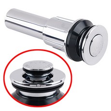 국산 짧은목 자동 팝업 세면대 폽업 수전 폼업 푸쉬 물마개 배수구 마개 세면기 벽 트랩 구멍 높은곳, 1개