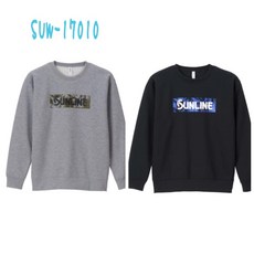 桃園東區釣具 SUNLINE SUW-17010 棉質大學T，舒適透氣，釣魚休閒百搭款, 黑色,3L