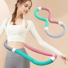 모먼토 소프트 스프링 줄 훌라후프 허리운동 다이어트 효과, 핑크민트톤, 1개, 1.5kg