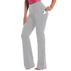 BUBBLELIME 73.7cm/78.7cm/78.7cm/83.8cm/88.9cm/94cm(29인치/33인치)/88.9cm(35인치)/94cm(37인치) 여성용 부츠레그/와이드, 83.8cm(33인치) 안쪽 솔기, 압박 느낌 사이드 포켓_딤그레이 브러시카모