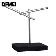 DFMEI 牛頓擺鋼鐵俠混沌擺永動機擺件高檔創意商務禮品家居反重力, T型款黑色底座(電池款)