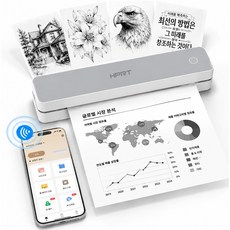 스피세프 휴대용 프린터 블루투스 A4 무선 감열식 잉크없는 프린터기, 1개, MT610