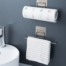 벽걸이 키친타올걸이 무타공 다용도 스텐 주방 홀더 행주걸이 화장실 욕실