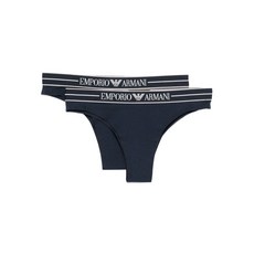 엠포리오아르마니 로고 웨이스트밴드 텅 팬티 2팩 세트