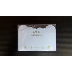 枕頭山 UAMV3700 卡哇伊燙金橢圓粉紅雲邊名片卡 A-27, 小樹, 1包