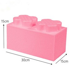 소프트 볼 대형 쿠션 유치원 벽돌 블록 키즈카페볼풀장 울타리, C.핑크이중구멍30x15x18cm2개