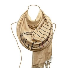 Universal Zone Library card scarf Book Scarf. scarf. scarf with day due stamps. 한쪽 끝에 인쇄 141551