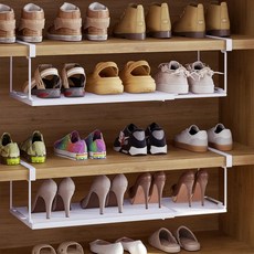 모다니 길이조절 틈새 현관 신발장 정리대 신발 수납 정리대 철제 선반, 1개, 화이트_White_높이15cm