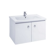 簡約白色壁掛式浴室櫃，浴室收納櫃，防潮易清潔，壁掛設計，節省空間, 白色, 1個