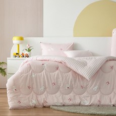 모던하우스 마미허그 소프트워싱 쁘띠버니 차렵이불, 쁘띠버니 핑크