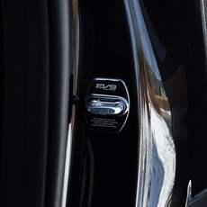 [비브랜드](더원스)크롬 도어스트라이커 도어락 체결커버 오염 부식방지 액세서리 몰딩 가드용품 EV9 호환, 블랙, 1개