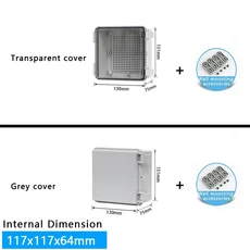 IP66 전기 플라스틱 인클로저 ABS 전원 접속함 실외 방수 배전함 기기 프로젝트용