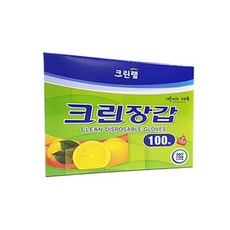 크린랩 크린장갑 (중) 100매 일회용 비닐장갑 위생장갑 주방용품, 1개, 100개입