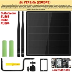 D5 LoRa 태양광 전원 LoRa 노드 리피터 3.7V (Wisblock RAK19007 RAK4630 SX1262 개발 보드 라디오 LoRa So, 02 EU-RAK And 2 Battry, 01 빠른  Mainland