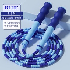 2 8M 건너 뛰는 밧줄 대나무 매듭 점프 부드러운 파란색 초보자를위한 조절 가능한 길이, Type A blue
