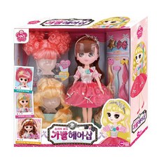 여아인형놀이 코디 꾸미기 가발헤어샵 코디놀이 크리스마스선물 산타선물, 1개