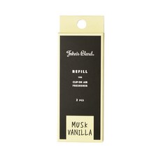 John’s Blend 車用夾式擴香盒 (日本製), 1個, 補充錠2入－香草麝香