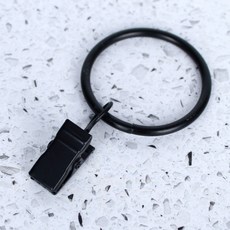 커튼고리 집게링 블랙, 1개