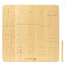 가베가족 몬테소리 따라쓰기 보드 한글, 1개, 원목색