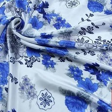 실크원단 프린트 시뮬레이션 실크 새틴 원단 기모노 DIY 바느질 꽃 가정 가구 장식 재료 천 200x150cm, 15) 15  200x150cm, 1개