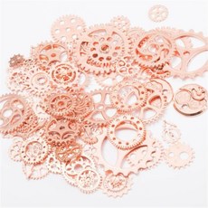 아연 합금 기어 레트로 스팀펑크 쥬얼리 장식 DIY 수제 시계 액세서리, 로즈골드