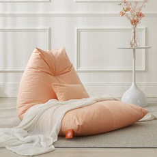 보니타 그란데 P922K 허그핏 말랑 스웨이드 빈백소파, 살몬