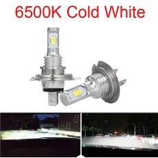 2Pcs LED 4300K ​​H7 H4 자동차 헤드 라이트 전구 전조등 CSP Led H7 H3 H1 램프 9005 6500K 12V, 02 6500K, 03 H7