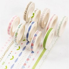 다꾸 귀여운 디자인 감성 슬림 마스킹테이프, 20P