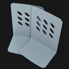 아시아최고 기본형 북엔드L형 소 북스탠드, 그레이