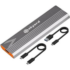 스카이얼드 M.2 NVMe PCIe 2TB 포터블 외장 SSD (SSD 포함) USB3.1 Gen2 (USB-C 10Gbps 최대 1050MB, 1 TB SSD, 1개