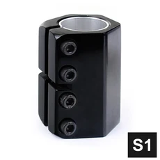 [호환] Mosodso SCS 4 볼트 프로 스턴트 스쿠터 클램프 알루미늄 블랙 HIC 킥 부품 용 교체 핸들 바 액세서, 12 S1 Black