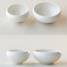 이천도자기 순수백자 오목공기 오목대접, 백자, 1개