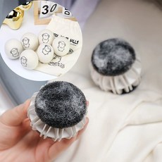 그레이스 의류 구김 엉킴 방지 세탁볼 털 먼지 제거 통돌이 드럼세탁기 세탁볼 뉴질랜드산 양모볼, 1개, 세탁볼+건조기 양모볼  /12개입